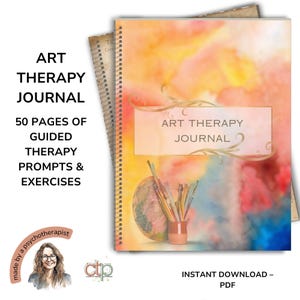 Diario de arteterapia: 50 indicaciones imprimibles para el cuidado personal y el bienestar mental