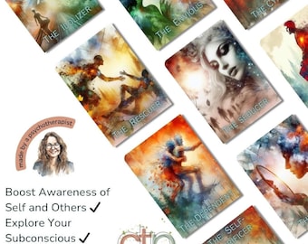 Shadow Archetype Cards; Printable Oracle Deck, Jungian therapy for Self-Reflection & Growth