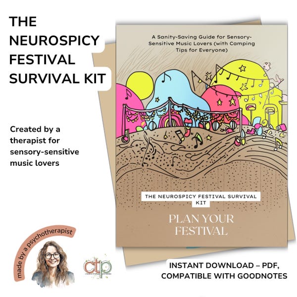 Neurodivergent Festival Planner: ADHD Autism Camping Checklist (Digital Download)