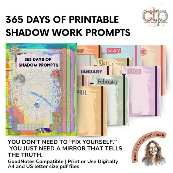 365 Shadow Work Prompts: Daily Journal for Healing (PDF)