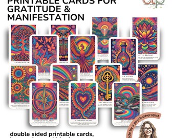 Abundance Oracle Cards: Rainbow Affirmations for Manifestation (Printable Digital Deck)