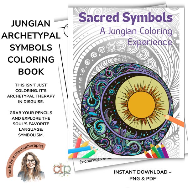 Jungian Symbols Coloring Book: Spiritual Mandala Designs (Digital Download)