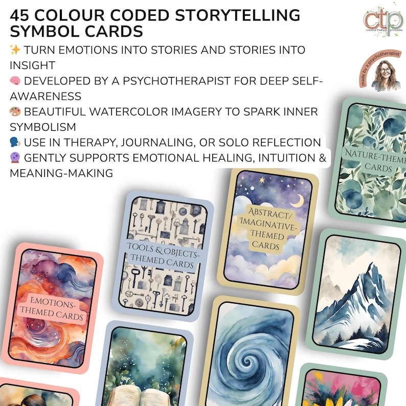 Narrative Therapy Storytelling Cards Set,  Printable Learning Cards, for Creative Play & Therapy Tools