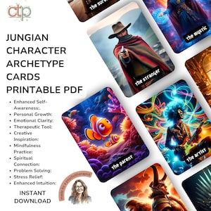 Cartes d'archétypes de personnages : inspiration créative et travail d'ombre jungien Oracle pour la croissance personnelle
