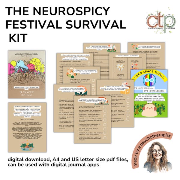 Neurodivergent Festival Planner: ADHD Autism Sensory Checklist (Digital Download)