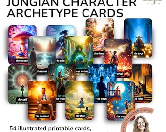 Printable Pop Culture Character Archetype Cards for Shadow Work, Storytelling, Creative Exploration & Personal Growth