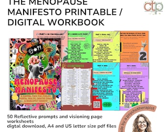 Menopause Guide & Workbook: Feminist Zine for Gen X Mental Health (Digital Download)