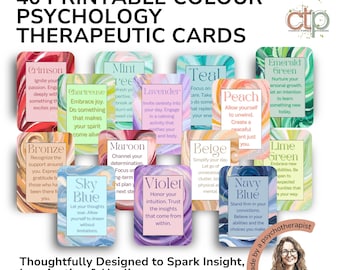 Farbbedeutungstherapiekarten: Chromotherapie Affirmationen für psychische Gesundheit (digitaler Download)