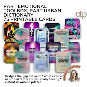 Teen Mentales Gesundheitstherapie-Kartenspiel | Druckbares Journaling-Tool für Jugendliche, Eltern, Therapeuten & Erzieher | Bring deine Teenager ins Gespräch!