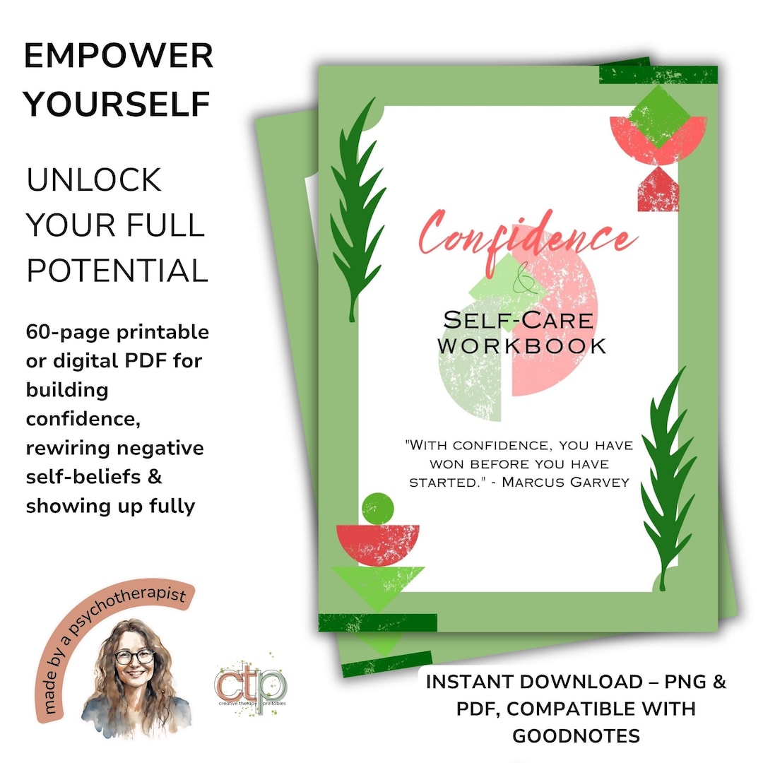Self Confidence Workbook; Printable Journal for Self Love, Guided ...