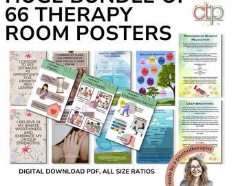 Printable Wall Art Set for Therapist Office: Mental Health Posters (Digital Download)