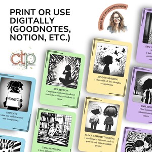 Neurodivergent Support Cards - ADHD + Autism Emotions and Feelings, Printable Therapy Cards & Neurodiversity Hints
