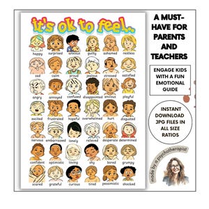 Tableau de mes sentiments - Visages émotionnels pour enfants | Affiche imprimable des sentiments pour une utilisation en classe et en thérapie