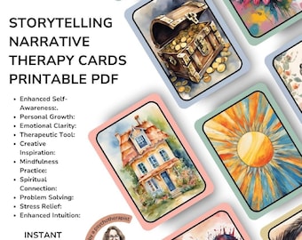 Narrative Therapy Storytelling Cards: Creative Play Prompts (Printable)