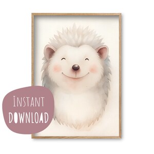 Póster infantil "Igor Erizo" Póster para imprimir Descarga instantánea cuadros digitales de pared habitación infantil decoración habitación bebé cartel de animales personalizable