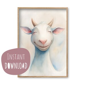 Póster infantil "Sven Steinbock" Póster para imprimir Descarga instantánea de imágenes digitales de pared habitación infantil habitación de bebé cartel de animales personalizable