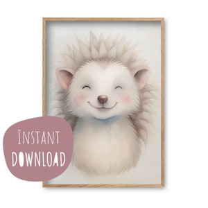 Póster infantil "Ignaz Erizo" Póster para imprimir Descarga instantánea cuadros digitales de pared habitación infantil decoración habitación bebé cartel de animales personalizable