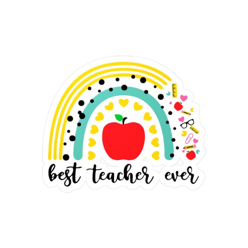 Teacher Appreciation Vinyl Decal, School Instructor Laptop Sticker ...