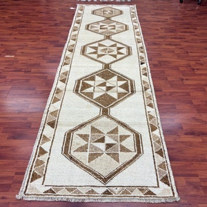 11.10x3.7 ft Antique Handmade Turkish Rug Top Quality Turkish rug Home Decor Rug Vintage Rug Tribal Antique Rug, Colorful rug
