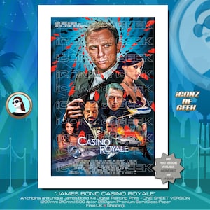 JAMES BOND 007 - Casino Royale - Daniel Craig - Fan Art Print