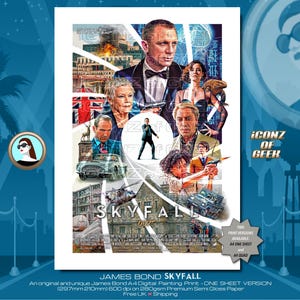 JAMES BOND 007 - SKYFALL - Daniel Craig - Fan Art Print