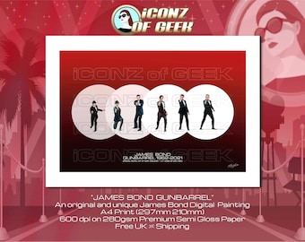 JAMES BOND 007 - GUNBARREL - Fan Art Print