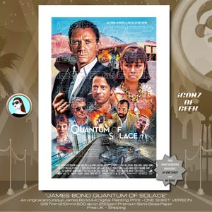 JAMES BOND 007 - Quantum Of Solace - Daniel Craig - Fan Art Print