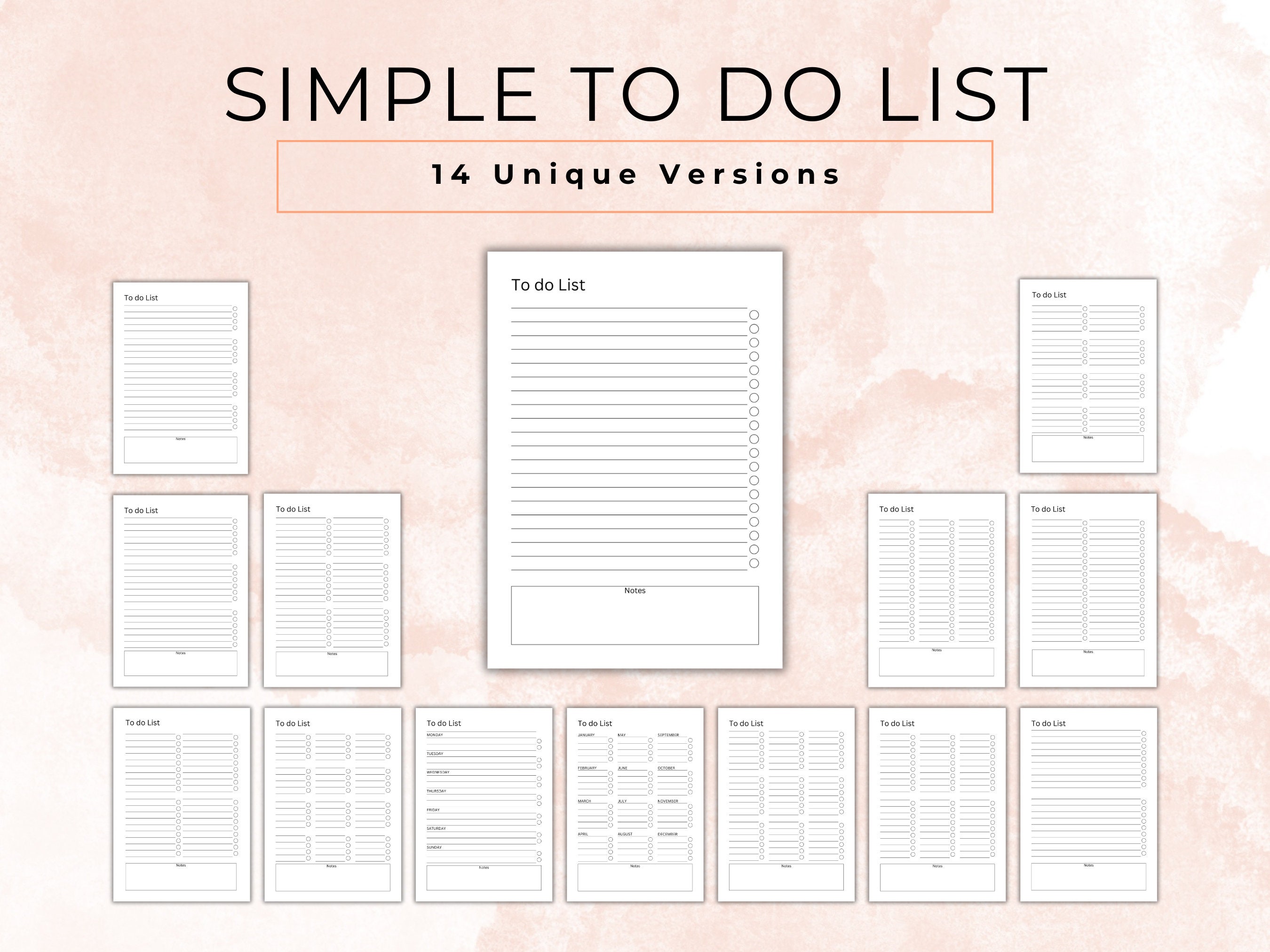 Printable Daily to Do List Template: Blank Fillable Checklist (PDF ...