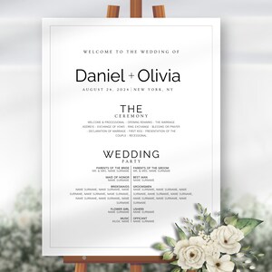 Minimalist Wedding Welcome Sign Template, Wedding Welcome Sign, Sage Wedding Welcome Sign, Eucalyptus Wedding Sign, Instant Download