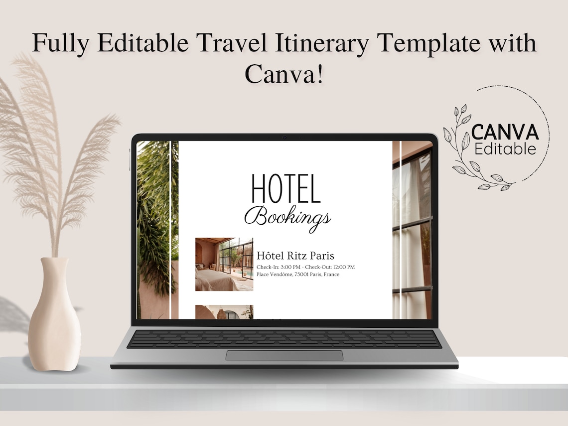 Editable Paris Travel Itinerary Template: Vacation Planner (digital ...