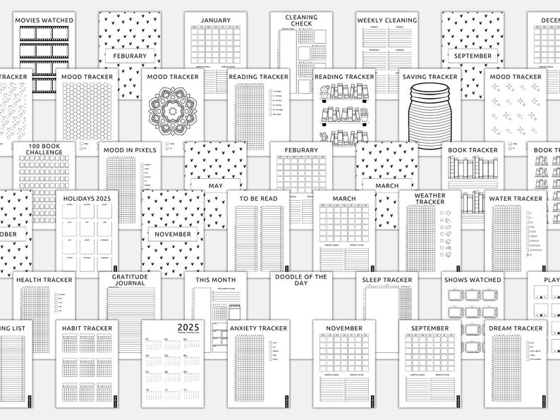 2026 Journal Mega Bundle: Printable Planner With Trackers (PDF) - Etsy