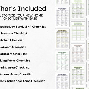 New Home Checklist Template, First Home Checklist, New Home Essentials ...