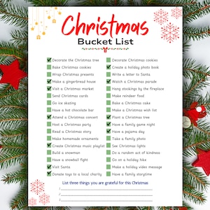 Plantilla de lista de deseos navideños, lista de invierno, plantilla navideña, lista de tareas familiares, lista de vacaciones navideñas, lista navideña, deseos navideños