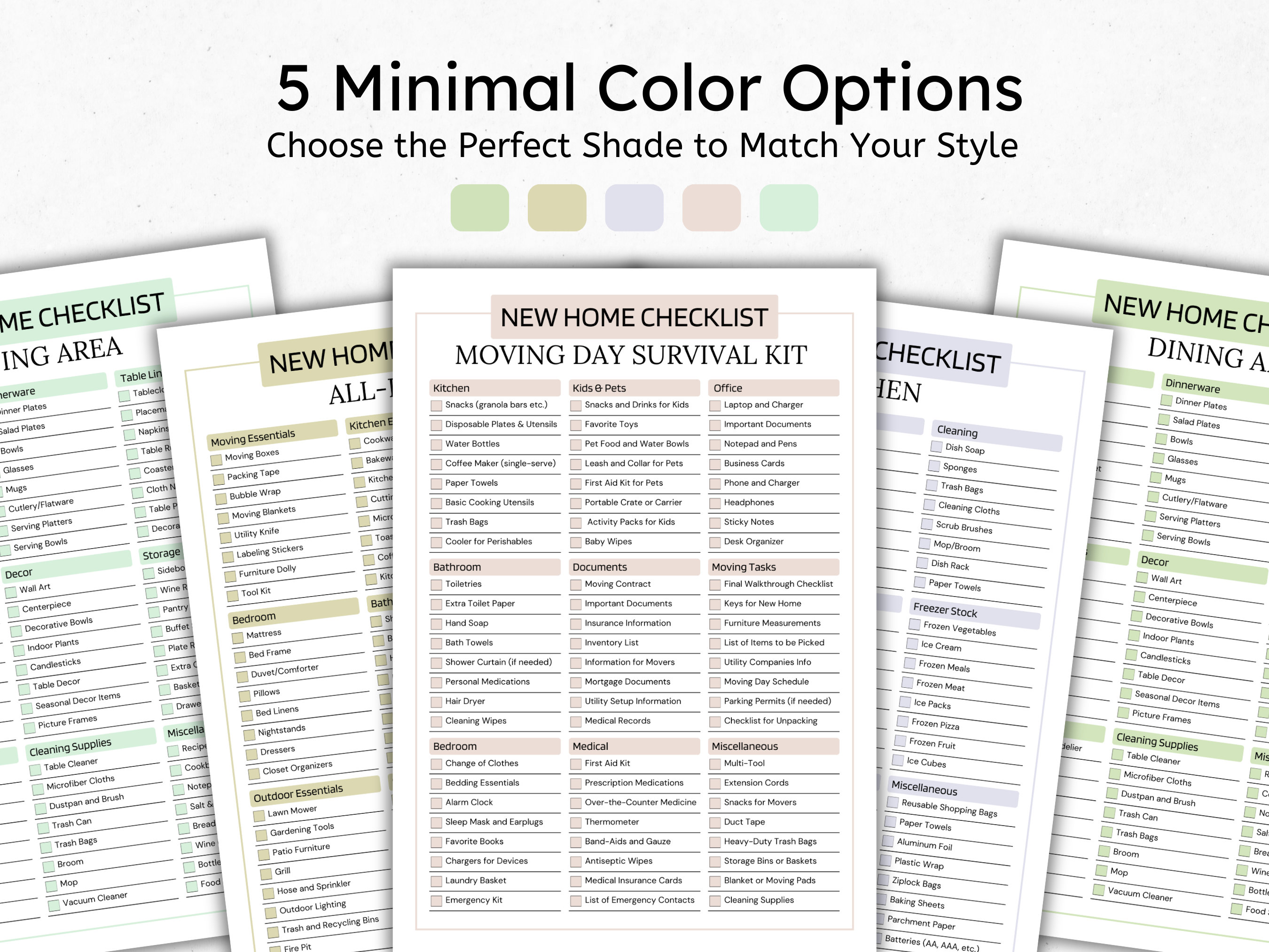 New Home Essentials Checklist: Moving & First Apartment (PDF) - Etsy