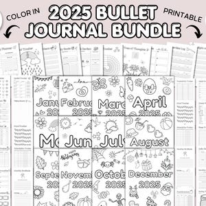 2025 Bullet Journal Bundle Premade Bullet Journal Bundle Bullet journal Template Bullet Journal Planner template Bullet Journal Pages
