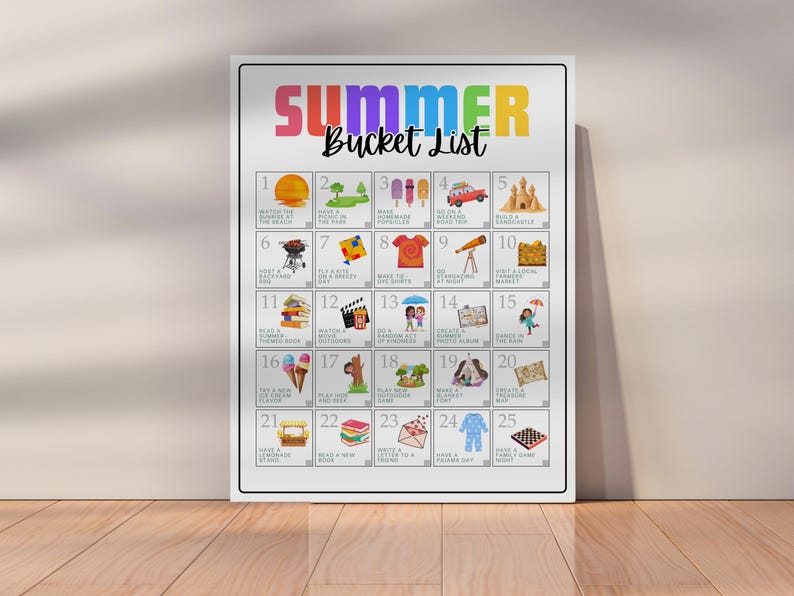 Summer Fun Template.pdf Summer Bucket List Printable: Fun Family Activities (canva Template, US ...
