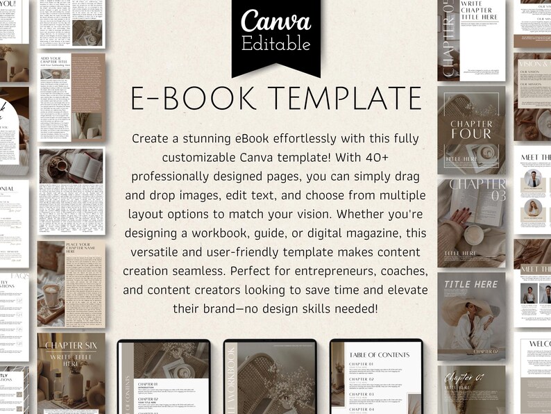 Editable Ebook Template, Coaching Guide Book, Small Business Owners, 45 ...