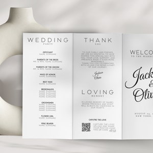 Gatefold Wedding Invitation Template Minimalist Trifold Wedding