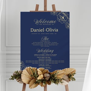 Gold Wedding Welcome Sign Template, Wedding Welcome Sign, Sage Wedding Welcome Sign, Eucalyptus Wedding Sign, Instant Download