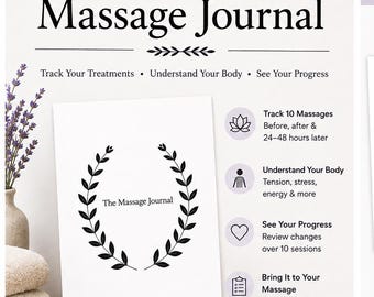 Massage Therapy Treatment Tracker Journal Printable