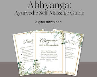 Afdrukbare Abhyanga-gids: ayurvedische zelfmassage en wellness