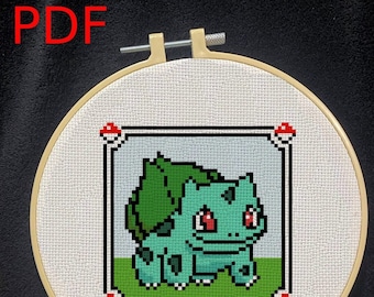 フシギダネ、ポケモン、クロスステッチ図案 PDF - Etsy 日本