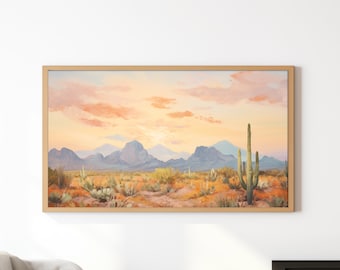 Arizona Samsung Frame TV Art | Arizona Desert Art | Samsung Art Tv Frame | Cactus Tv Art | Art For Samsung Frame TV | Arizona TV Art