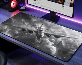 B17 Flying Fortress Non-Slip Desk Mat - WWII Aircraft Air Force Vintage Aviation Large Gaming Mouse Pad, Gift for Friends