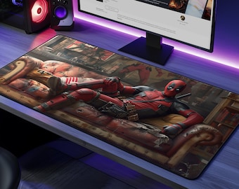 Deadpool Non-Slip Desk Mat - Superhero Large Gaming Mouse Pad - Perfect Comic Fan Gift