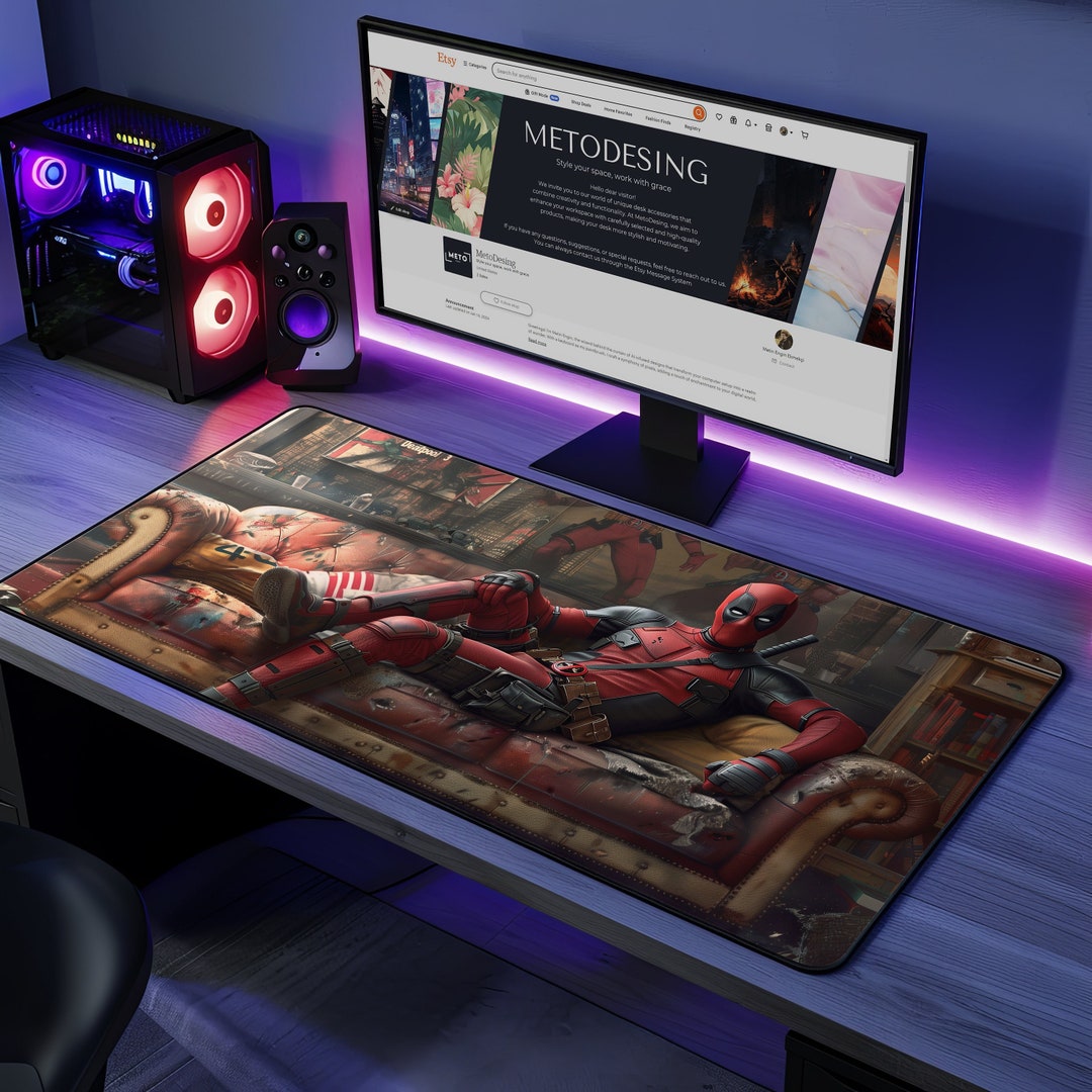 Deadpool Non-slip Desk Mat - Superhero Large Gaming Mouse Pad - Perfect ...