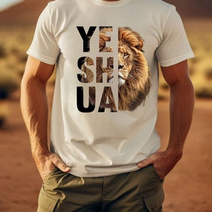 Lion Yeshua PNG Design, Christian PNG Instant Download, Yeshua Shirt Sublimation Design PNG, Faith Black King Png File For Sublimation