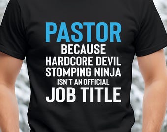 Funny Pastor Ninja Design: Christian Humor PNG, SVG, PDF (Digital Download)