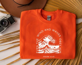 Christian Surfing T-Shirt, Bible Verse Graphic (PNG)
