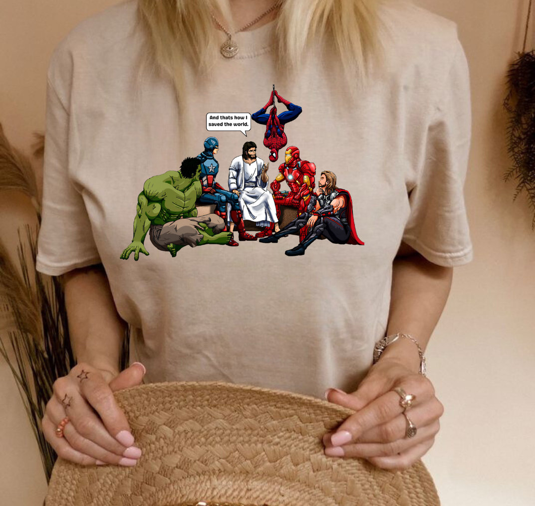 That's How I Saved the World Jesus Superheroes Png Shirt, Funny ...